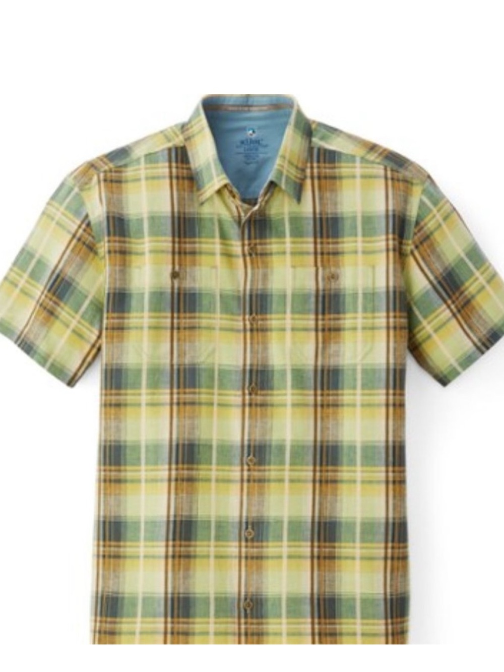 Kuhl Men's M Response Short Sleeves Plaid Button Down Up Shirt